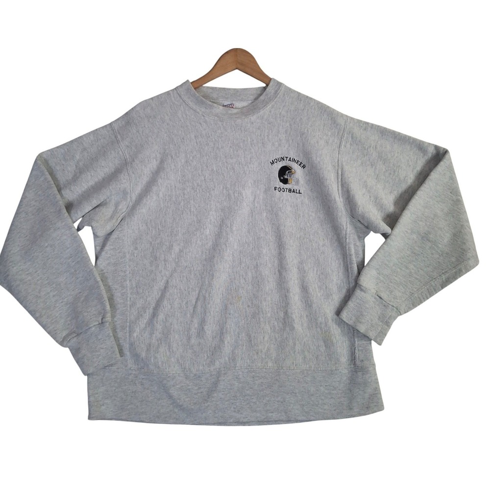 Vintage Appalachian Mountaineer Football Sweatshirt Large Crewneck Soffe 80s